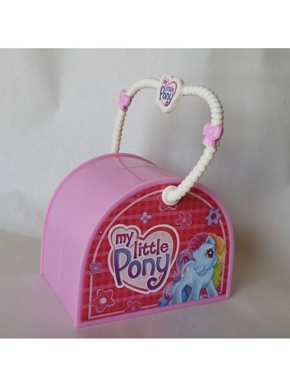 My Little Pony Hard Case Toy Carrier With  Horse Plastic 2004 Hasbro Decc Pac